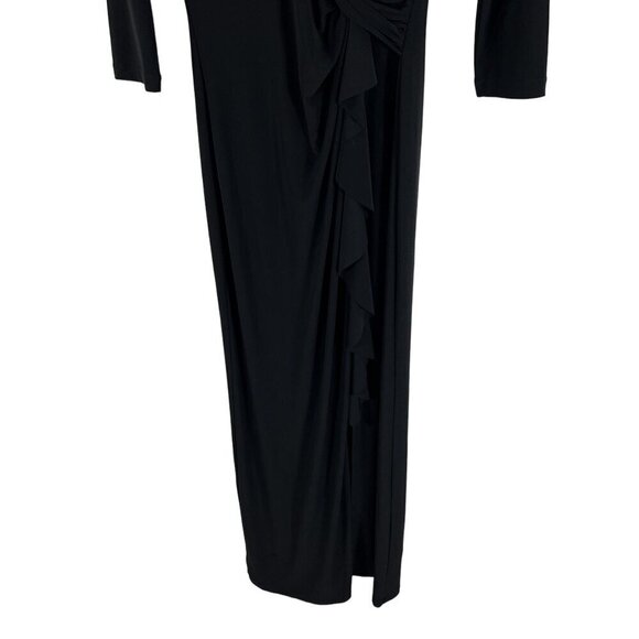 Ralph Lauren Womens Size 4 Black Evening Gown Pleated Elegant Romantic Stylish - Picture 15 of 16